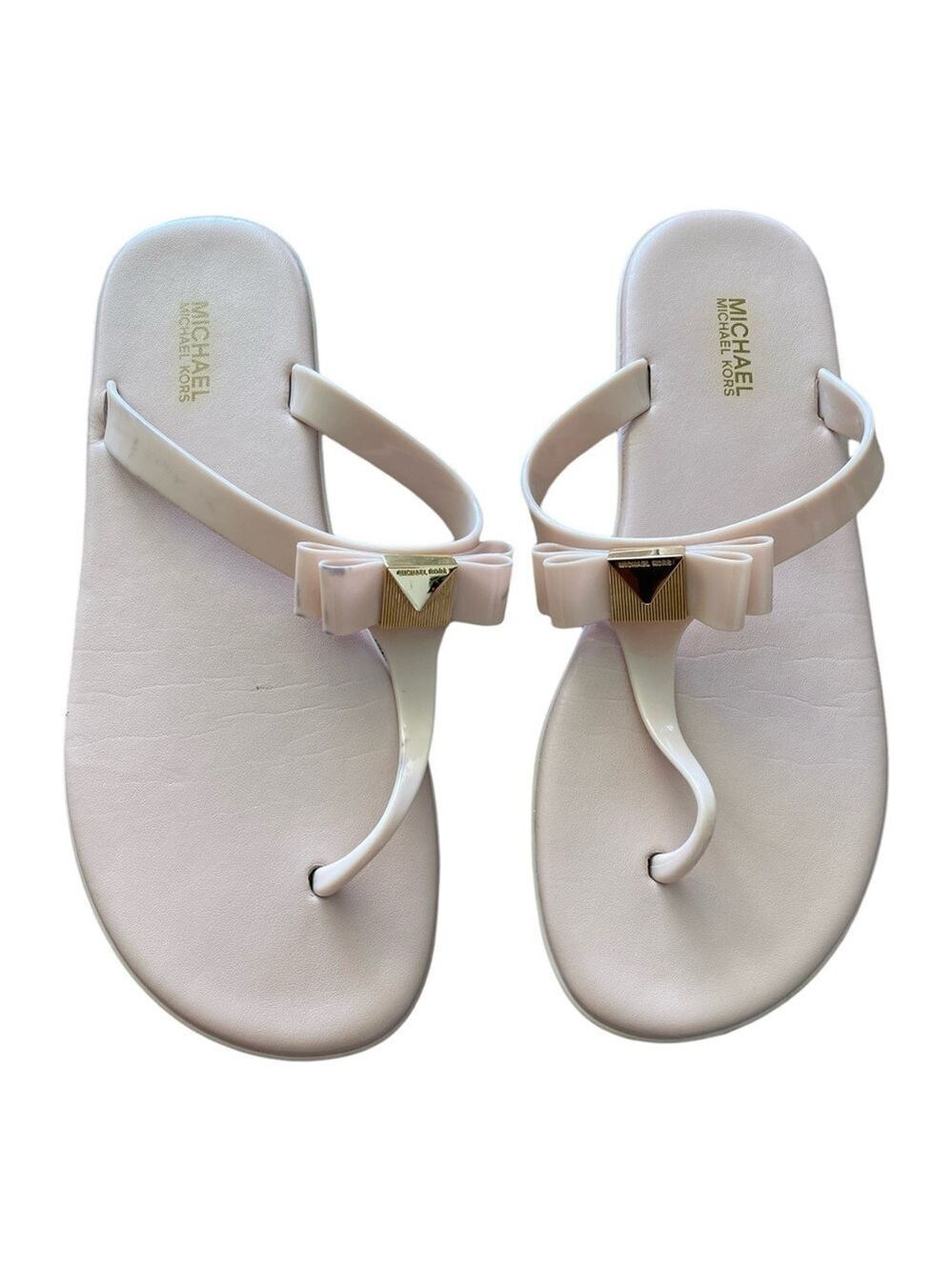 Michael Kors Pink Bow Sandals Size 8 - Picture 2 of 4